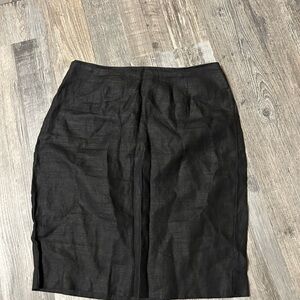 Neiman Marcus Black 100% Linen Pencil Skirt